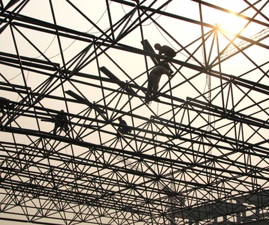 房山厂房网架安装